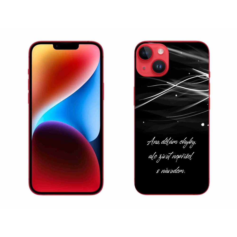 Zselés borítás mmCase iPhone 14 Plus készülékhez - idézőjel fekete háttér