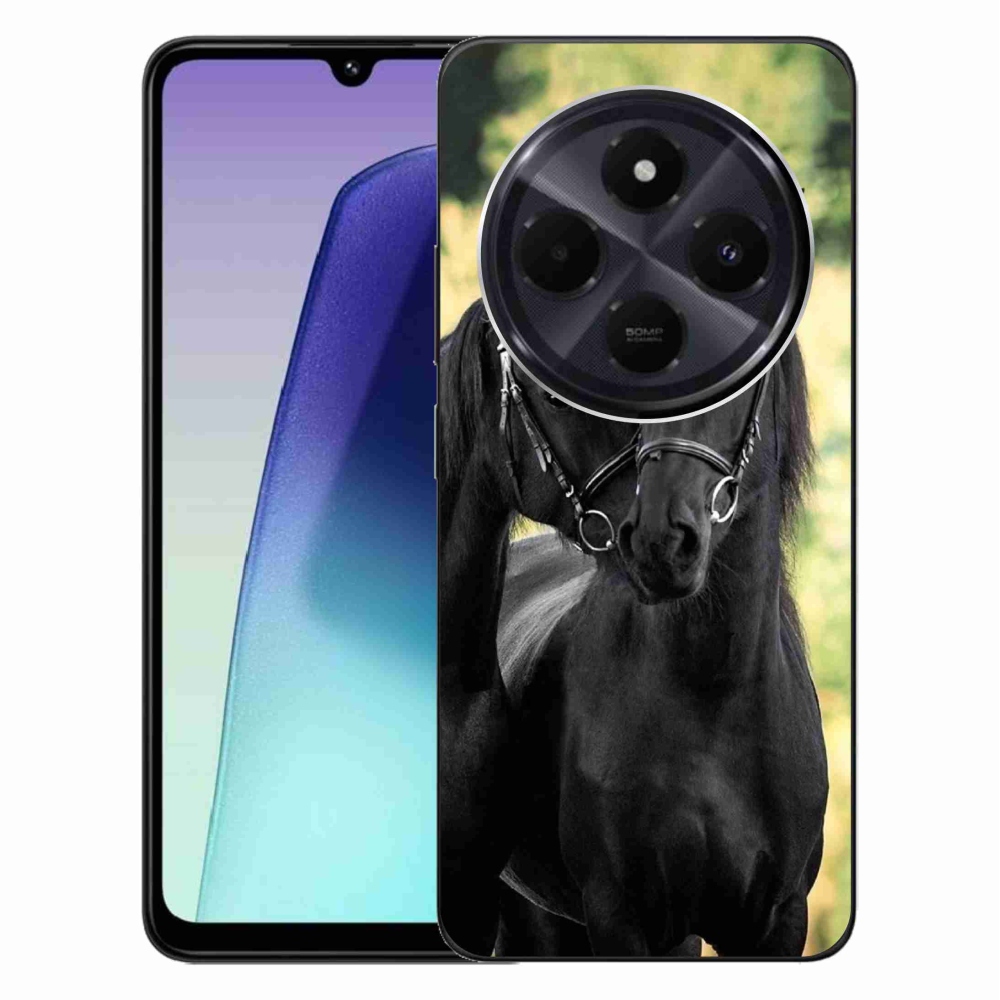 Gél borítás mmCase a Xiaomi Redmi 14C/Poco C75 számára - két fekete ló