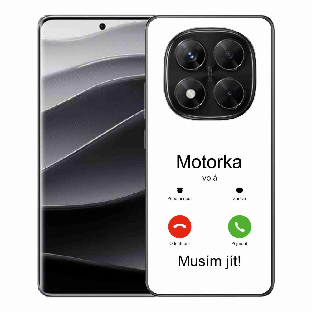 Gél borítás mmCase a Xiaomi Redmi Note 14 Pro 5G/Poco X7 5G számára - motoros hívások fehér háttérrel