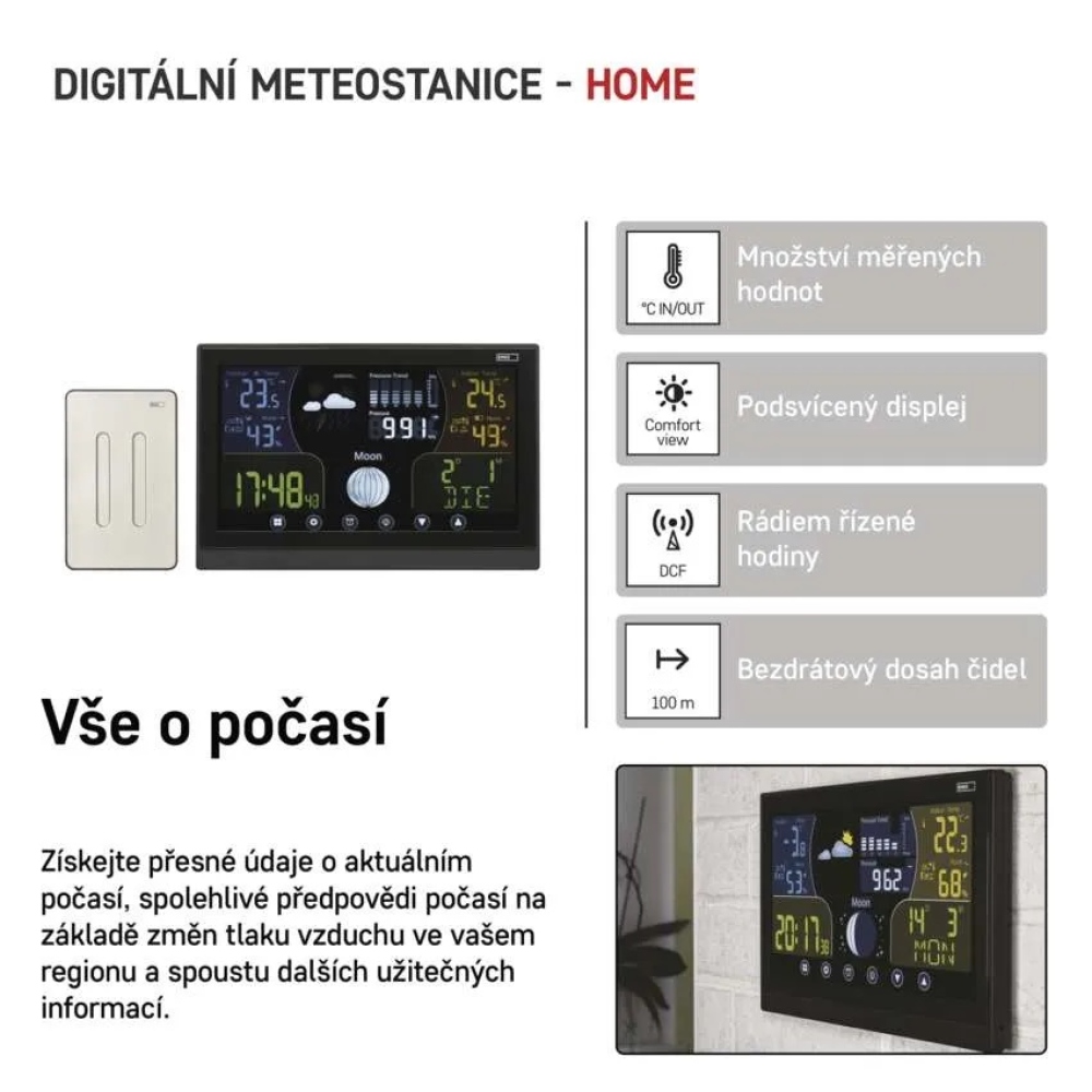 Otthoni vezeték nélküli időjárás-állomás E6018