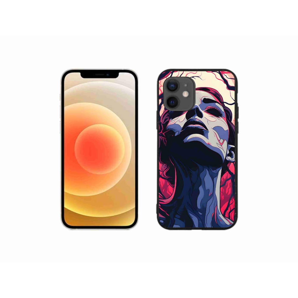 Zselés borítás mmCase iPhone 12 mini készülékhez - absztrakt arc