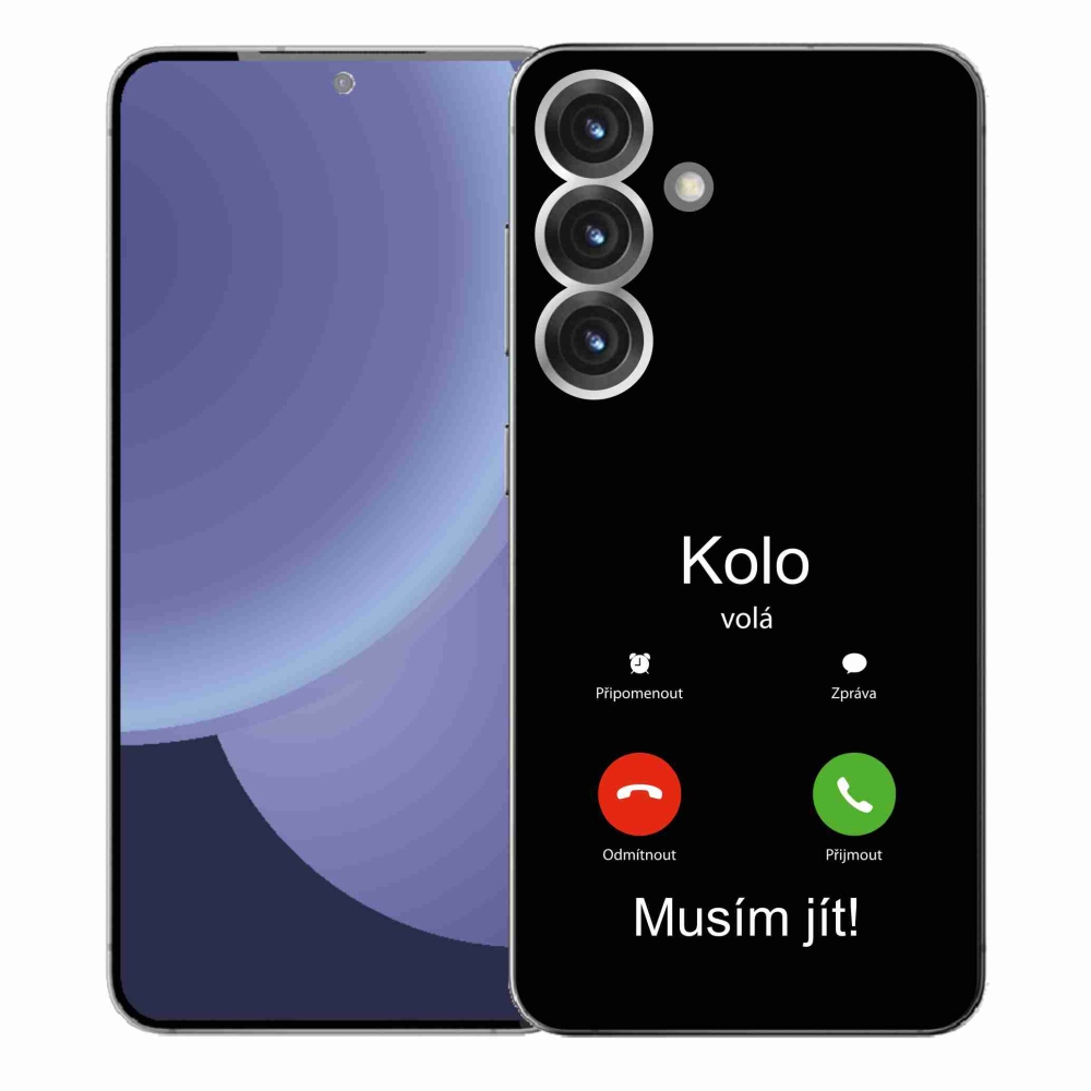 Gél védőhuzat mmCase Samsung Galaxy S25+ - kerek hívások fekete háttérrel