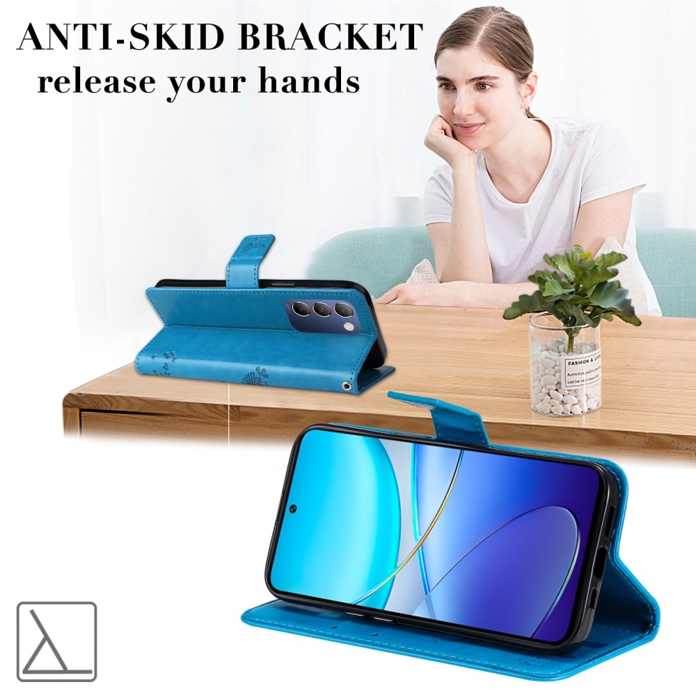 Fa könyv tok a Vivo V40 SE 4G/5G készülékhez - kék