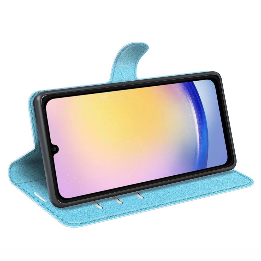 Litchi könyv tok Samsung Galaxy A26 5G - kék