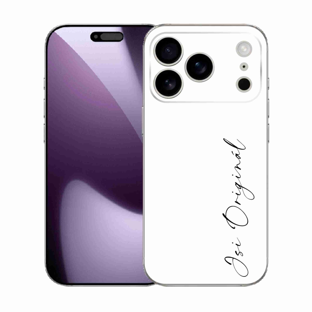 Gél borító mmCase iPhone 17 Pro - te vagy az eredeti fehér háttér