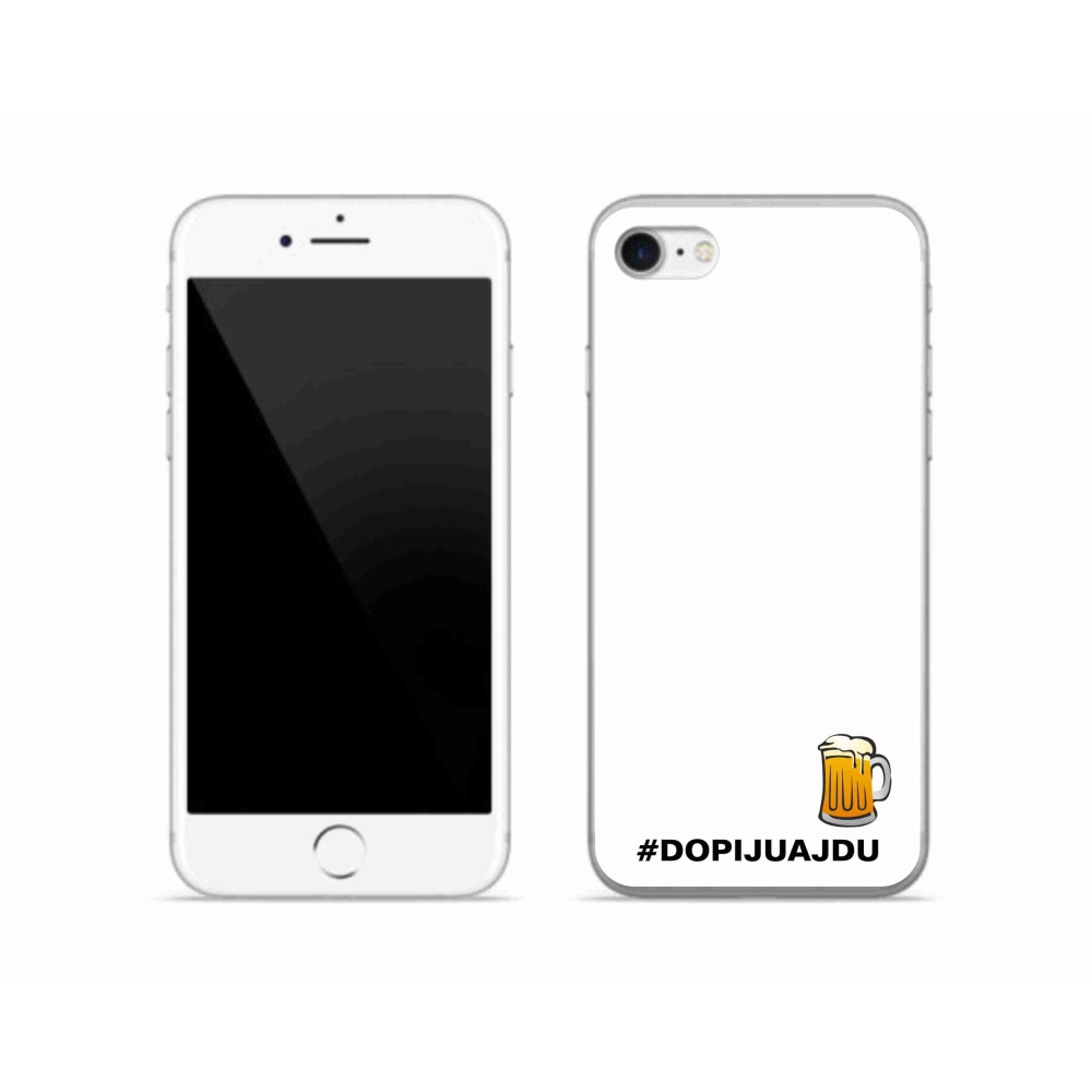 Gél borítás mmCase iPhone SE (2022) - sör motívum 1 fehér háttér