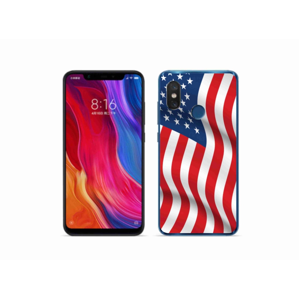 Gél borítás mmCase a Xiaomi Mi 8-hoz - amerikai zászló