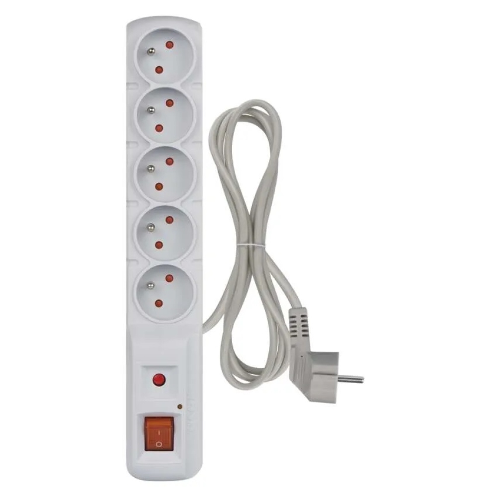 Túlfeszültségvédő - 5 aljzat 1,5m - szürke