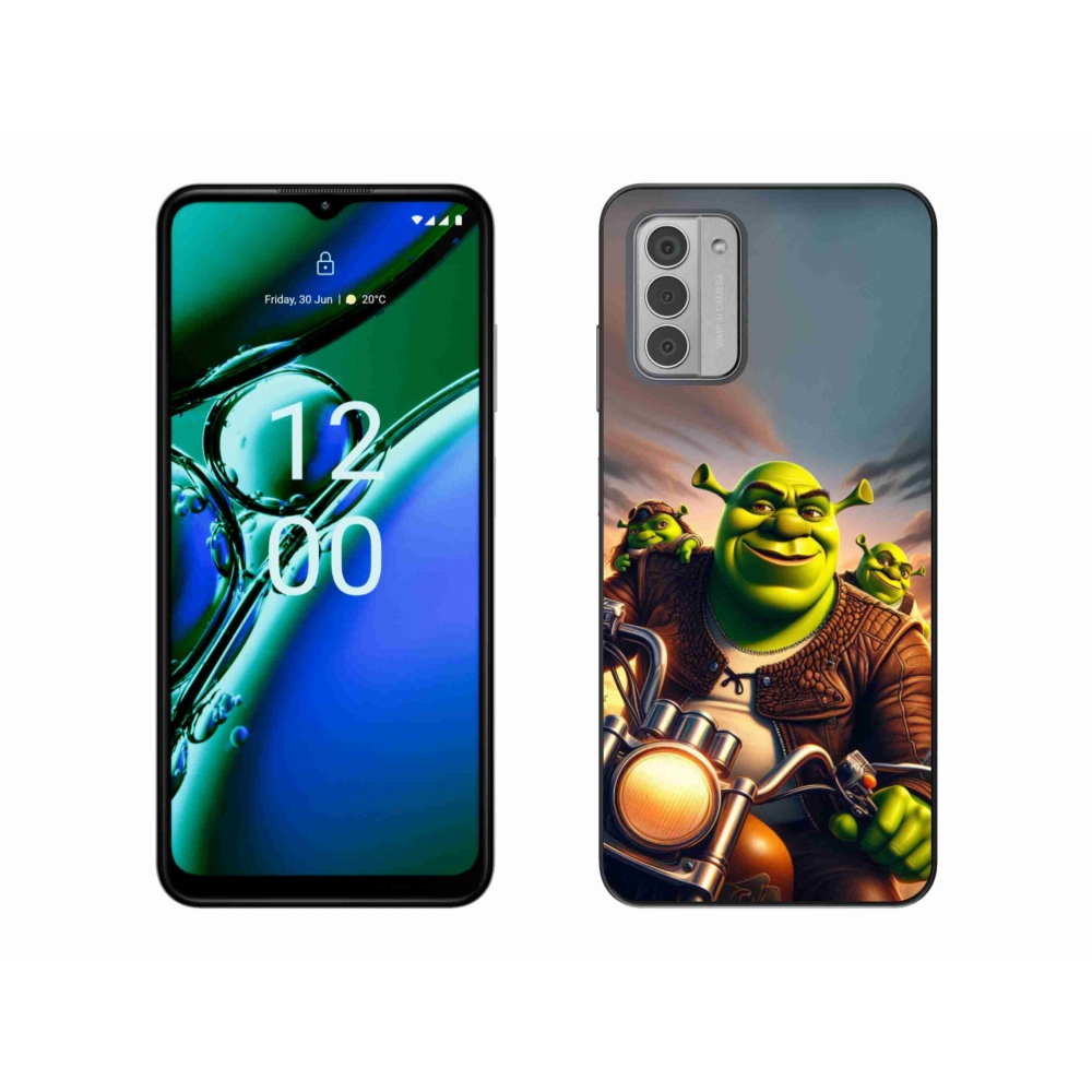 Zselés borítás mmCase a Nokia G42-hez - Shrek egy motorkerékpáron
