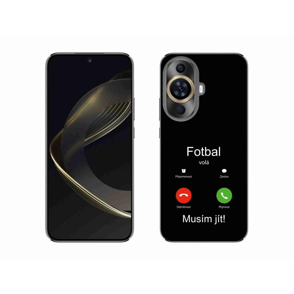 Gél borító mmCase a Huawei Nova 11-en - futball hívások fekete háttérrel