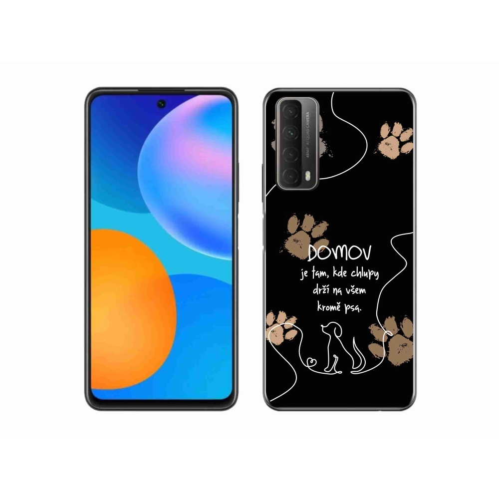 Gél borító mmCase a Huawei P Smart (2021) - kutya motívum fekete háttérrel