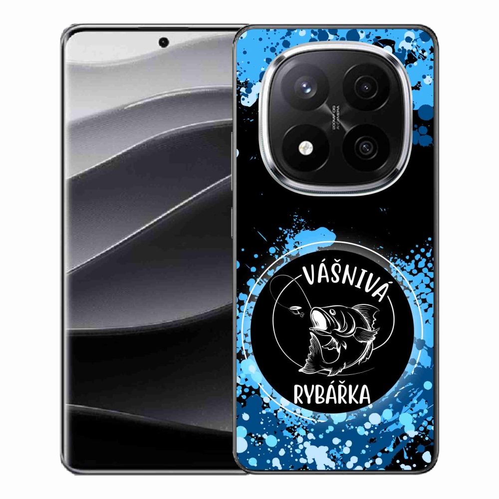 Gél borító mmCase a Xiaomi Redmi Note 14 Pro+ 5G számára - szenvedélyes halász fekete háttérrel