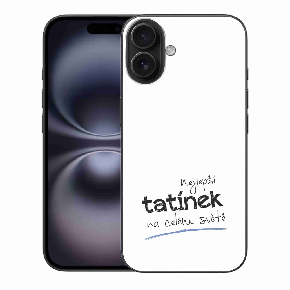 Gél borítás mmCase iPhone 16 Plus készülékhez - Best Daddy 4 fehér háttér