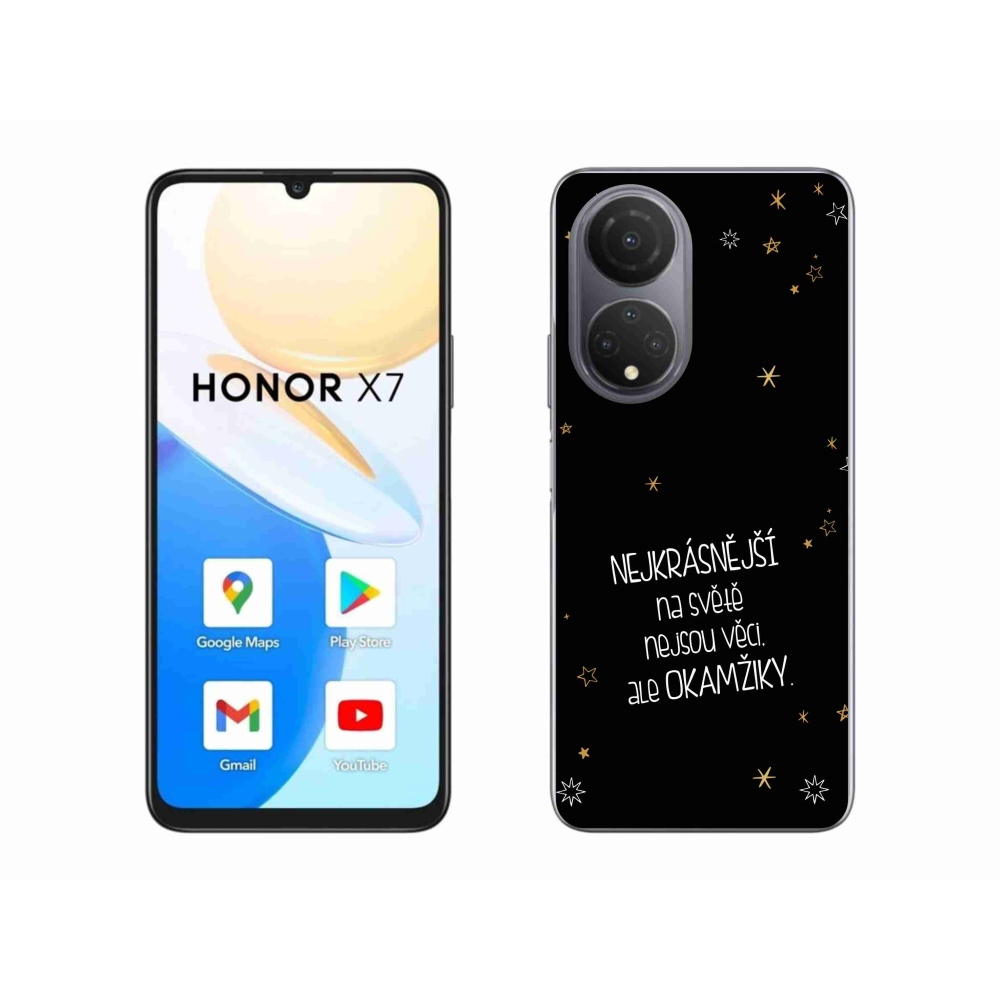 Gél borítás mmCase a Honor X7 készülékhez - Idézet 4 fekete háttér