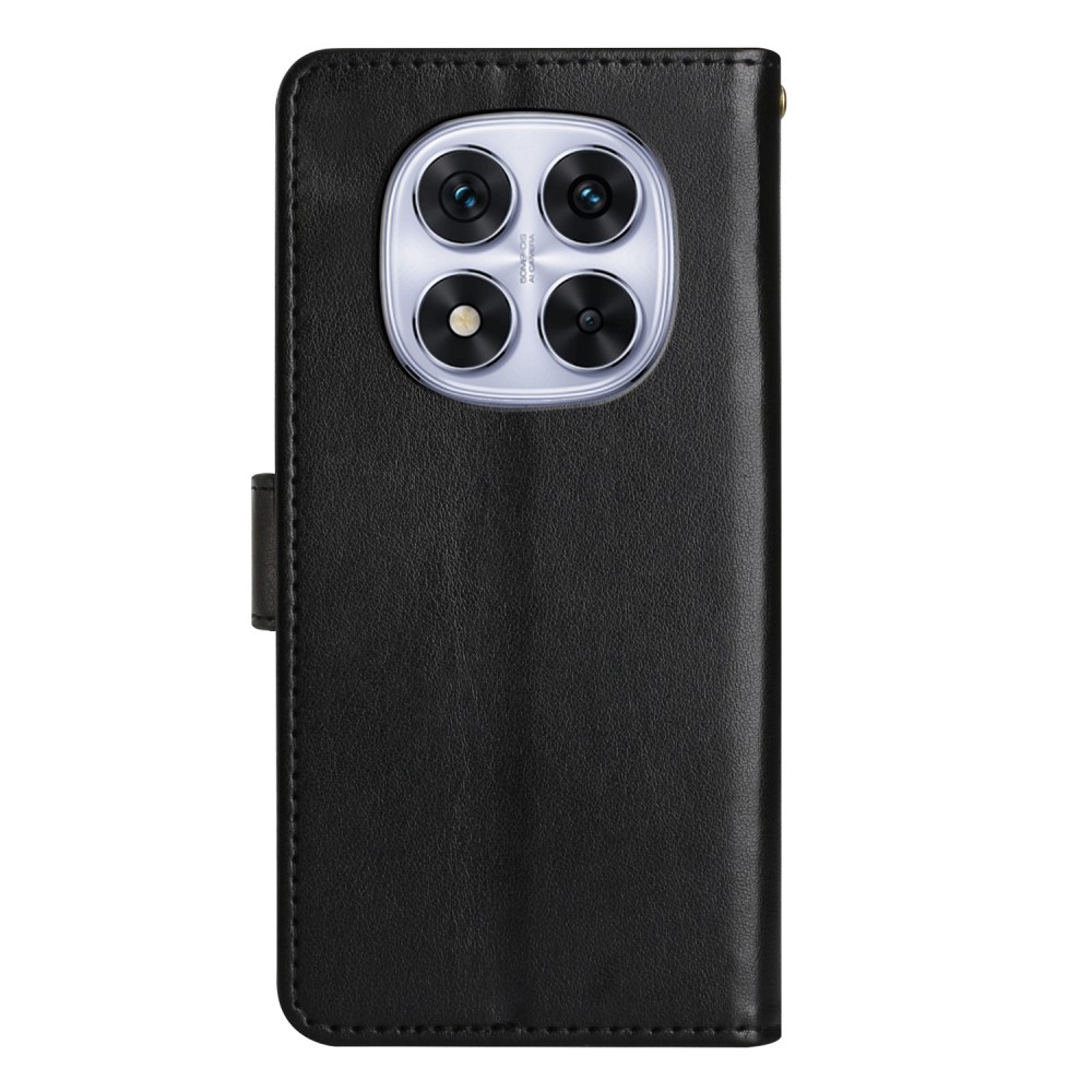 Virágok könyv tok Xiaomi Redmi Note 14 Pro 5G/Poco X7 5G - fekete