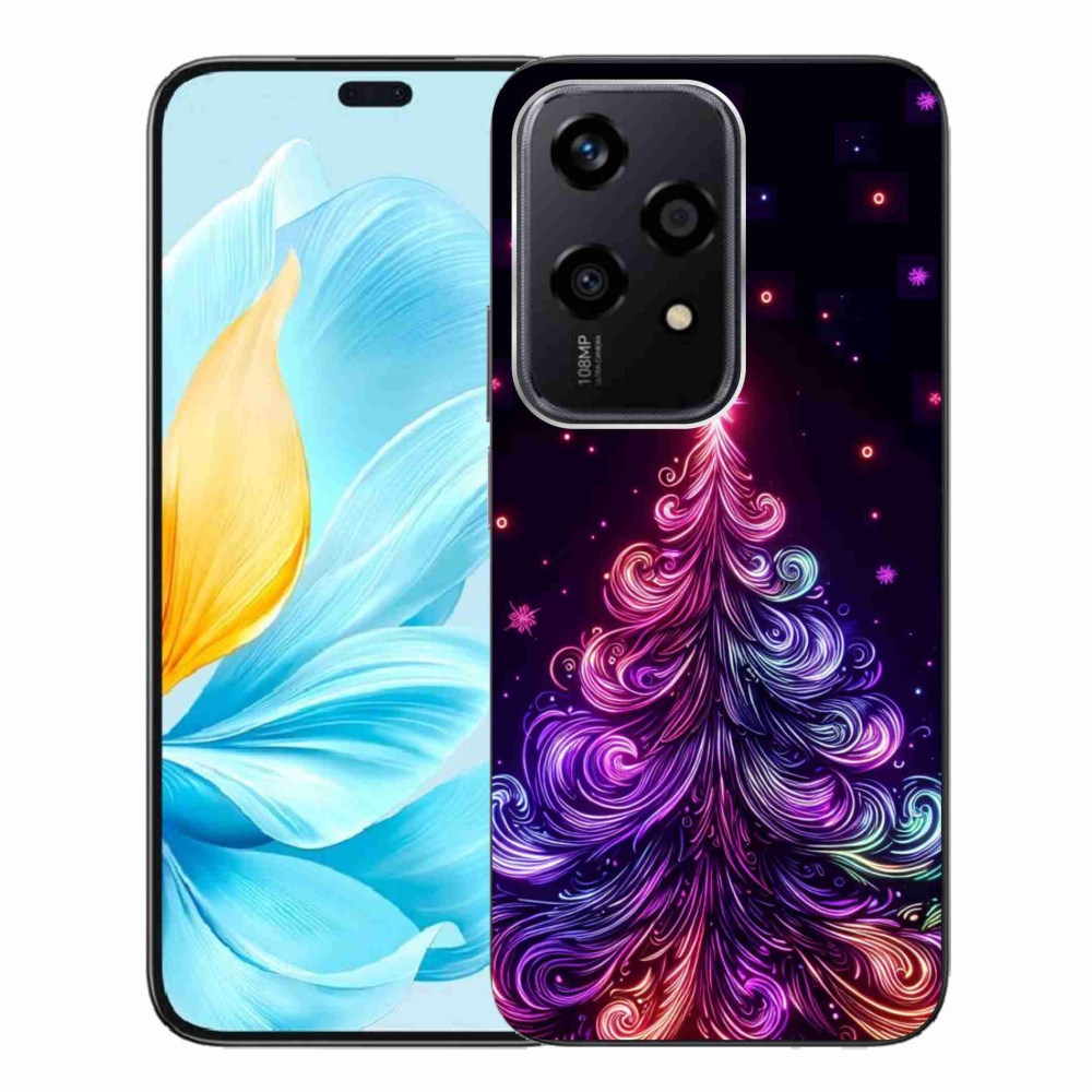 Zselés borítás mmCase a Honor 200 Lite 5G számára - neon karácsonyfa 1