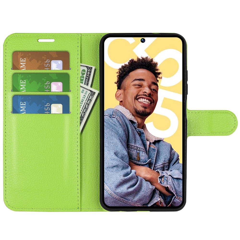 Litchi könyvtáska a Realme C55 készülékhez - zöld