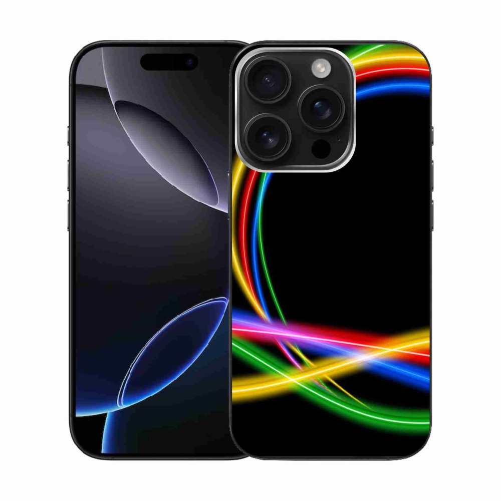 Gél tok mmCase iPhone 16 Pro készülékhez - neon körök