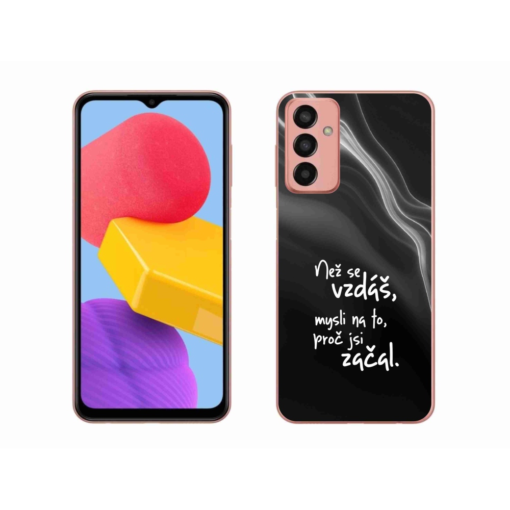 Gél borítás mmCase Samsung Galaxy M13 - idézet 2 fekete háttér