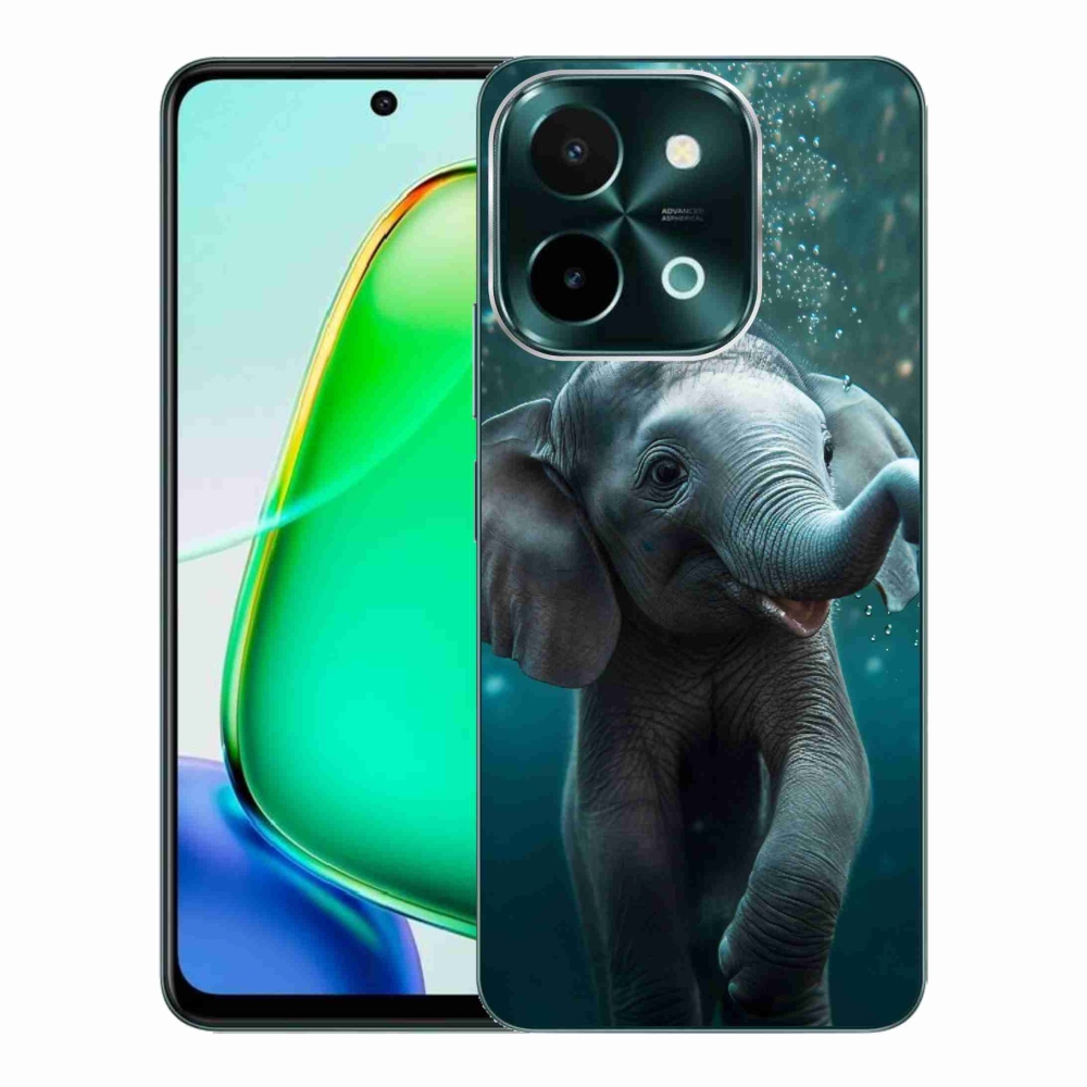 Zselés borítás mmCase a Vivo Y28-hoz - elefánt a víz alatt