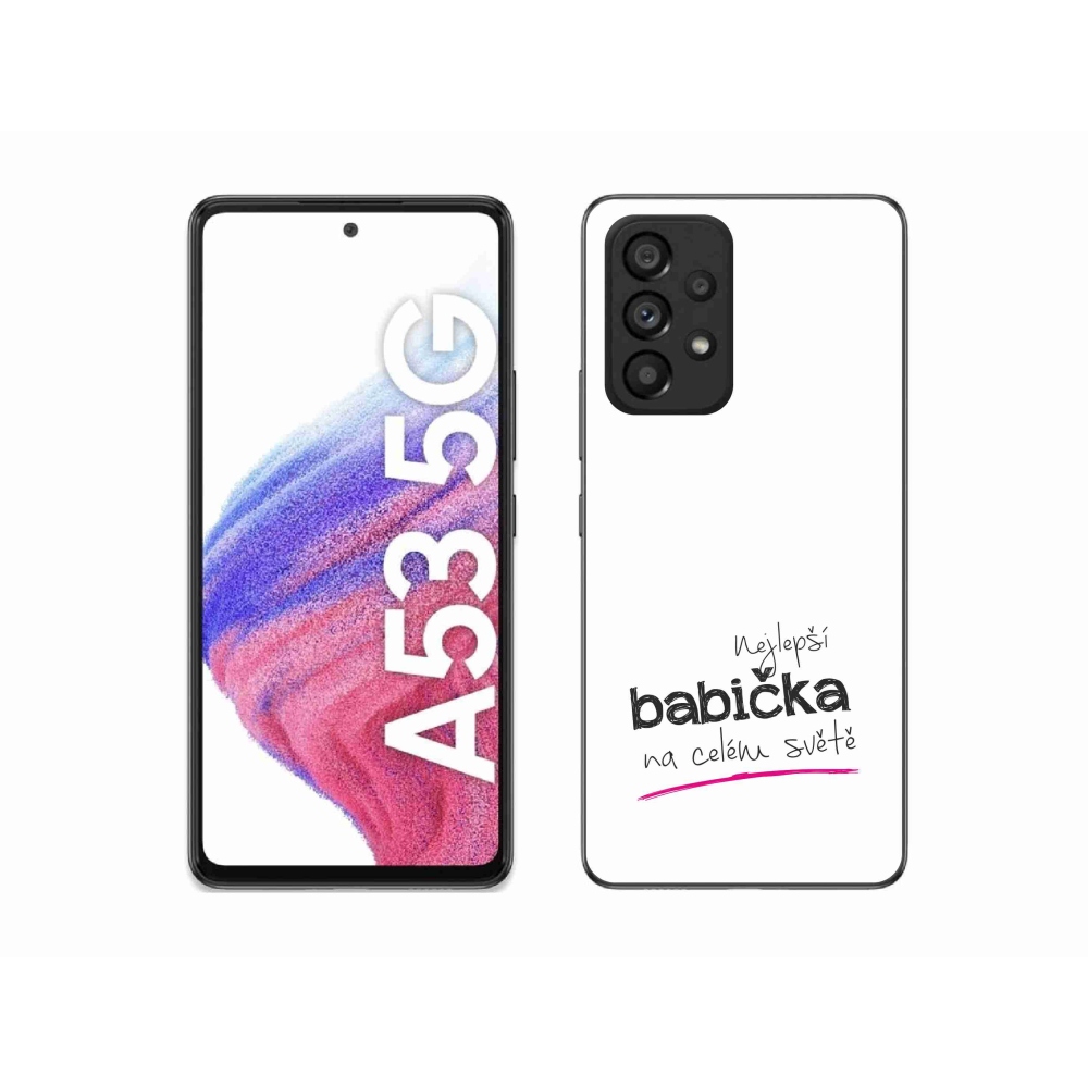 Gél borító mmCase Samsung Galaxy A53 5G - a legjobb nagymama 4 fehér háttérrel