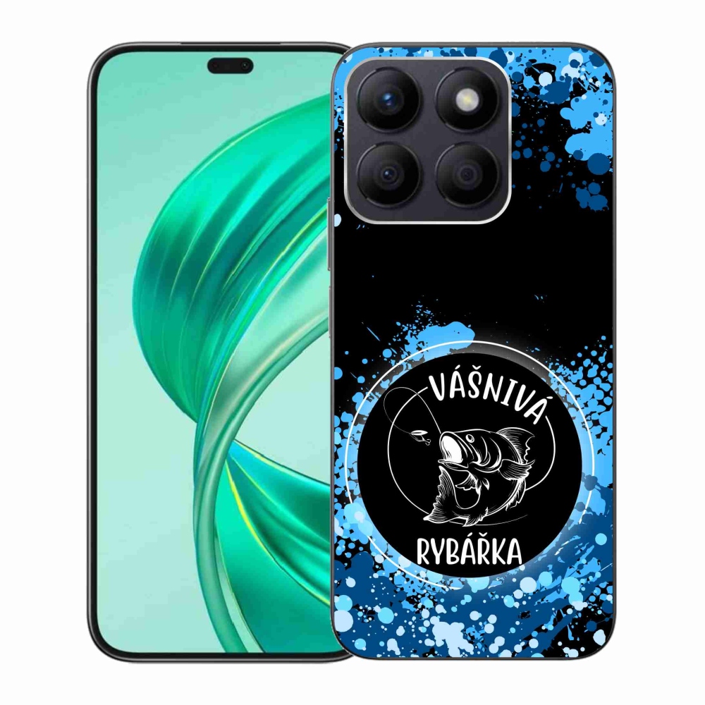 Gél borító mmCase a Honor X8b számára - szenvedélyes halásznő fekete háttérrel