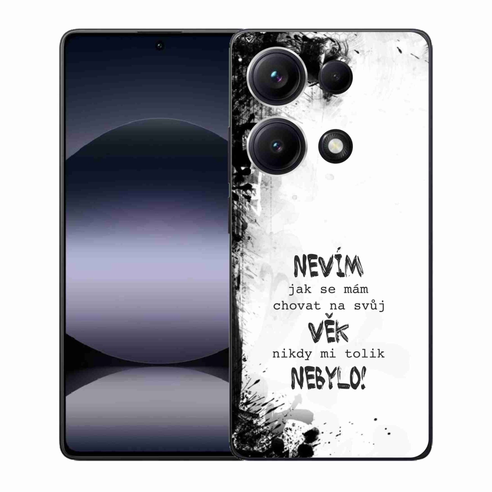 Gél borító mmCase a Xiaomi Redmi Note 14S-hez - vicces szöveg 14 fehér háttérrel