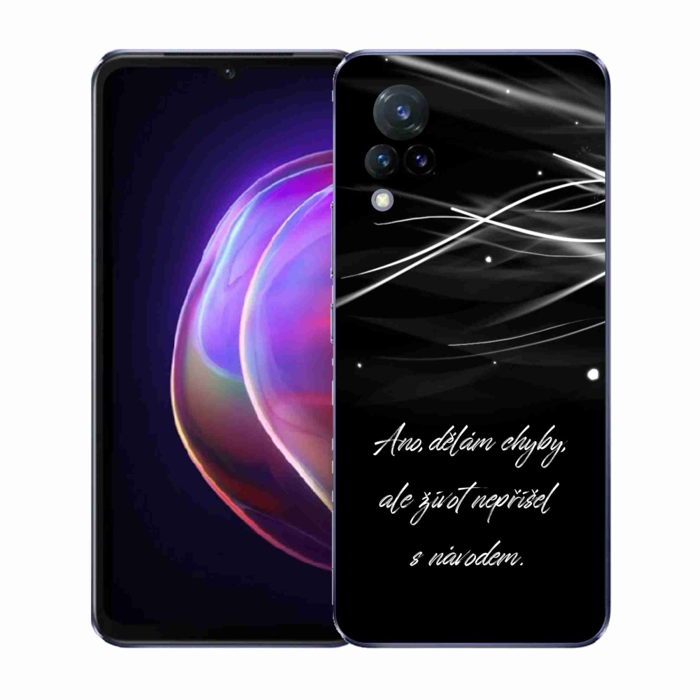 Gél borító mmCase a Vivo V21 4G/5G készülékre - idézem fekete háttérrel