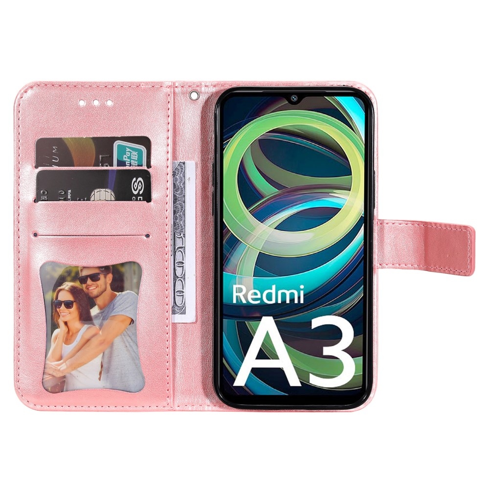 Mandala könyv tok a Xiaomi Redmi A3-hoz - rózsaszínű