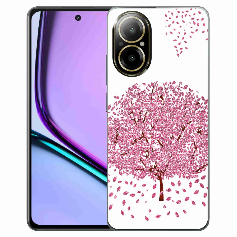 Zselés borító mmCase a Realme C67 készülékhez - rajzfilmfa levelekkel