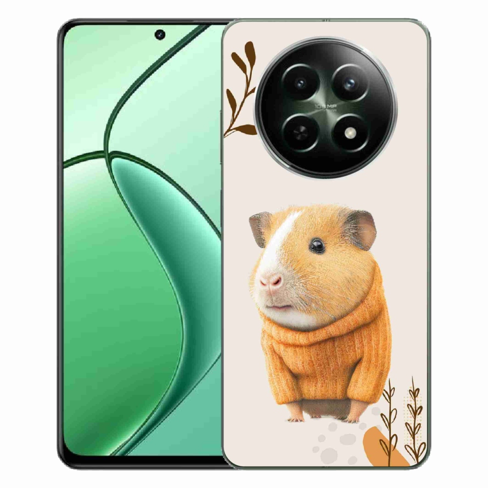 Zselés borítás mmCase a Realme 12 5G/12x 5G számára - tengerimalac pulóverben