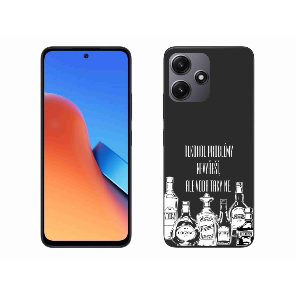 Gél borító mmCase a Xiaomi Redmi 12 5G-hez - vicces szöveg fekete háttérrel