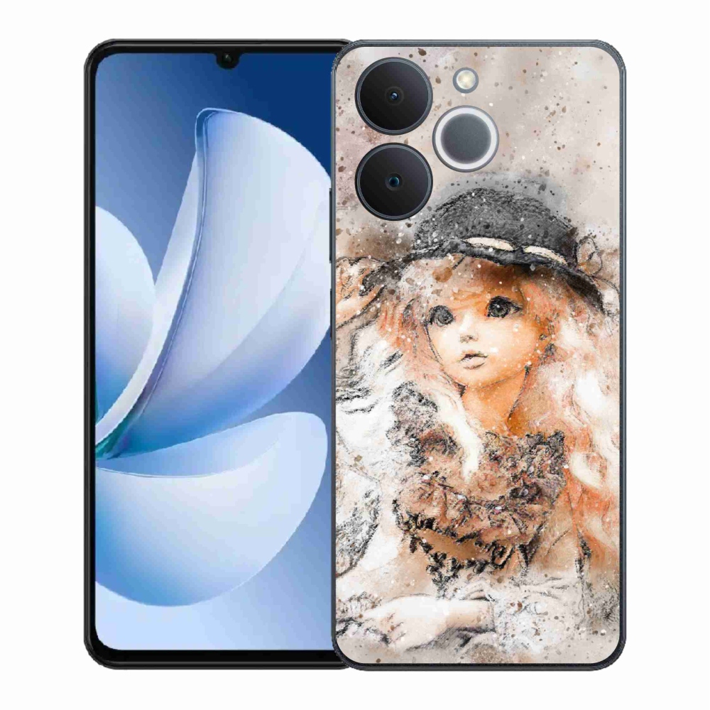 Zselés borítás mmCase a Realme Note 70T-hez - lány sapkával