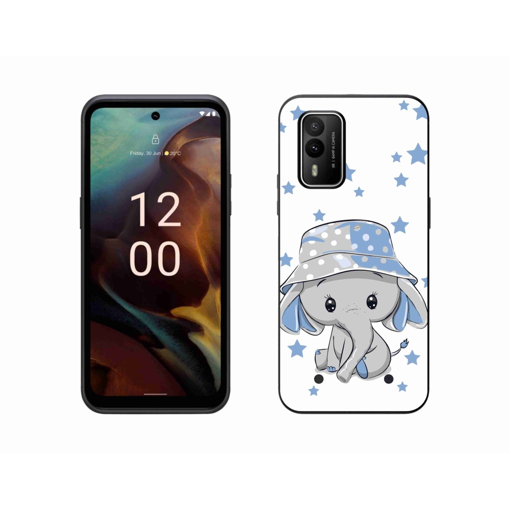 Zselés borítás mmCase a Nokia XR21 készülékhez - kék elefánt