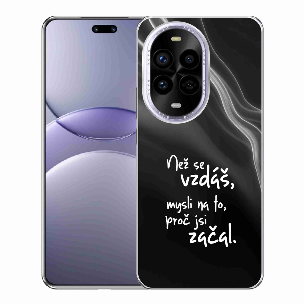 Gél borítás mmCase a Huawei Nova 13 Pro 5G-n - idézet 2 fekete háttérrel
