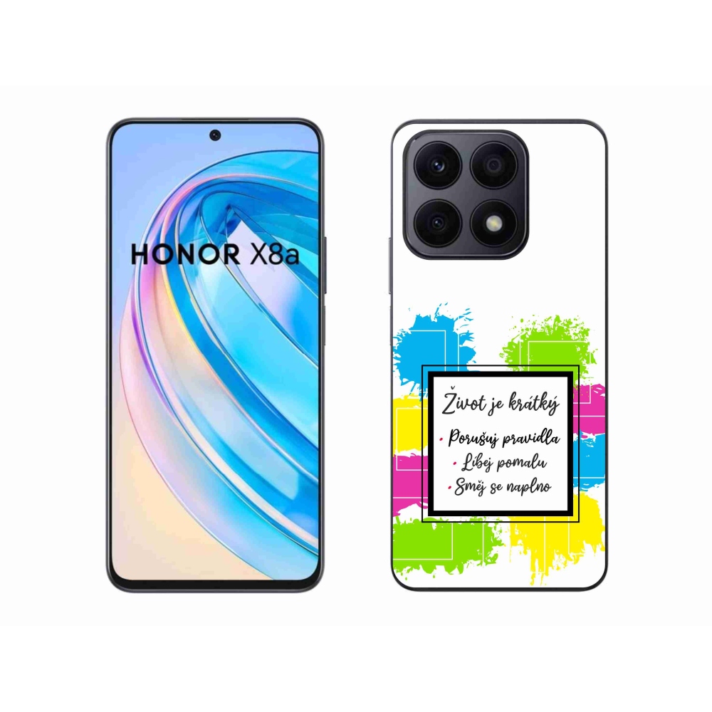 Gél borítás mmCase a Honor X8a készülékhez - Idézet 5 fehér háttér