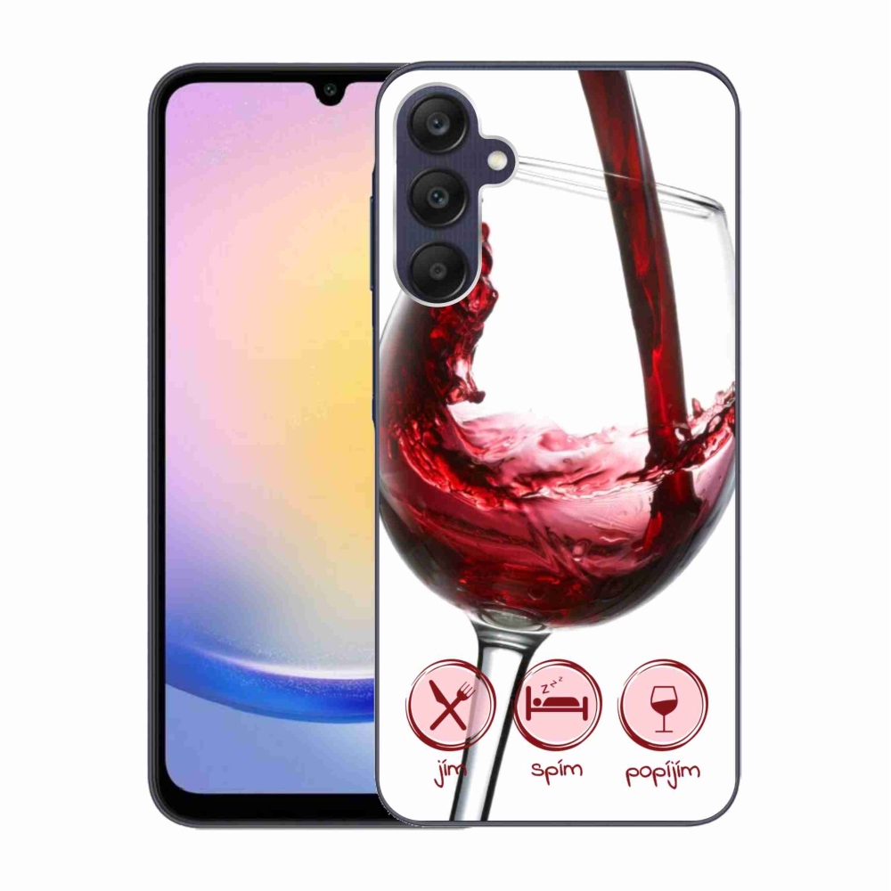Gél tok mmCase Samsung Galaxy A25 5G - borospohár piros