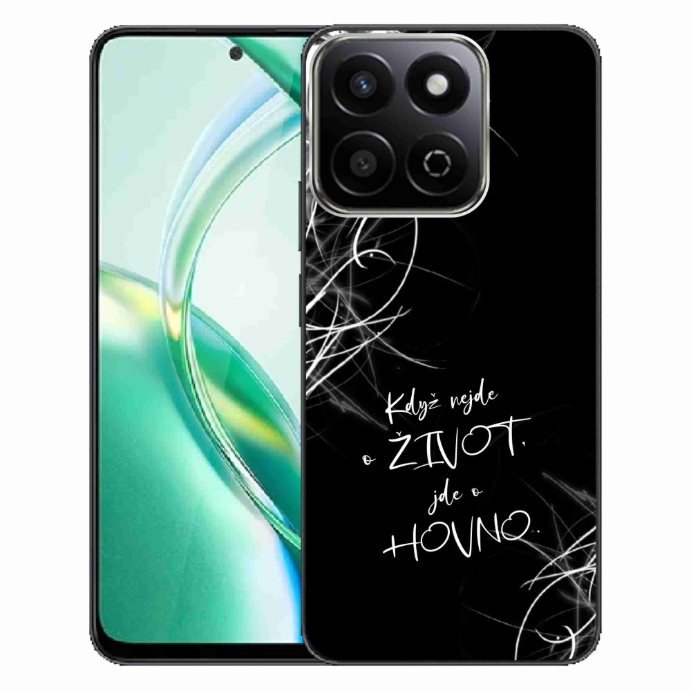 Gél borító mmCase a Honor 200 Smart 5G készülékhez - vicces szöveg 16 fekete háttér