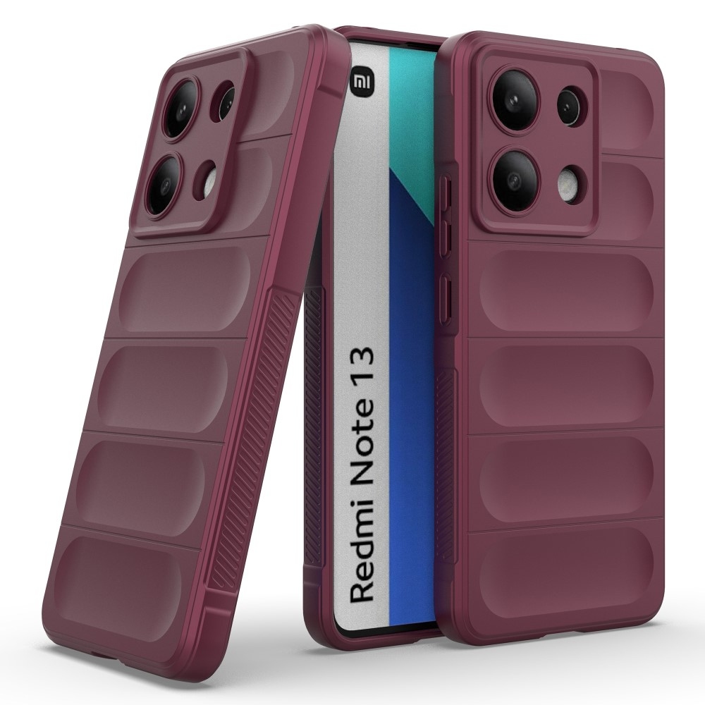 Rugg tartós zselés tok Xiaomi Redmi Note 13-hoz - bordó színű