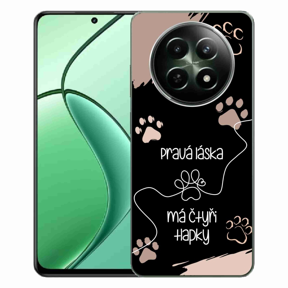 Gél borítás mmCase a Realme 12 5G/12x 5G készülékhez - kutyamotívum 1 fekete háttér