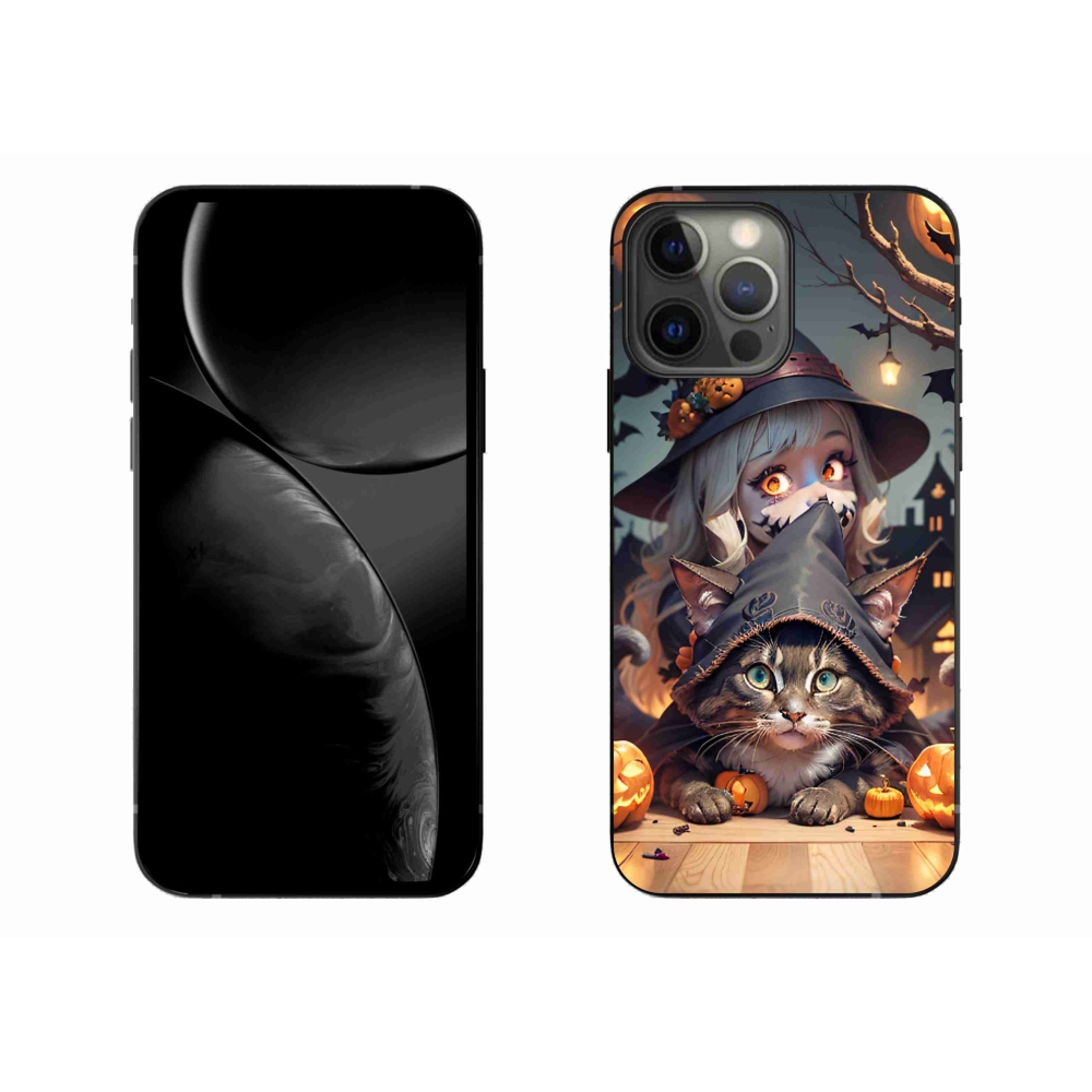 Gél borítás mmCase iPhone 13 Pro Max készülékhez - boszorkány macskával