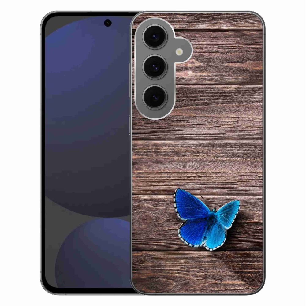 Gél védőhuzat mmCase Samsung Galaxy S24 FE - kék pillangó 1