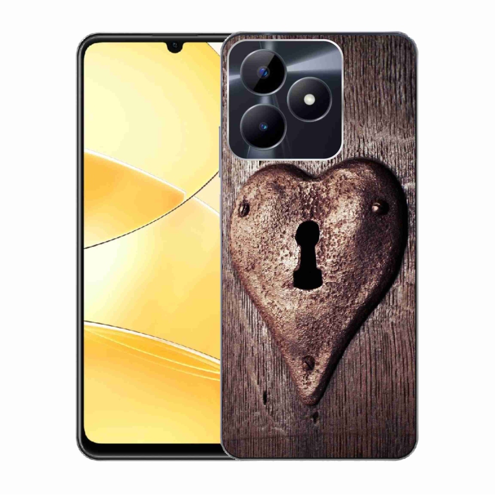 Zselés borítás mmCase a Realme C51/C53 készülékhez - szív alakú zárral