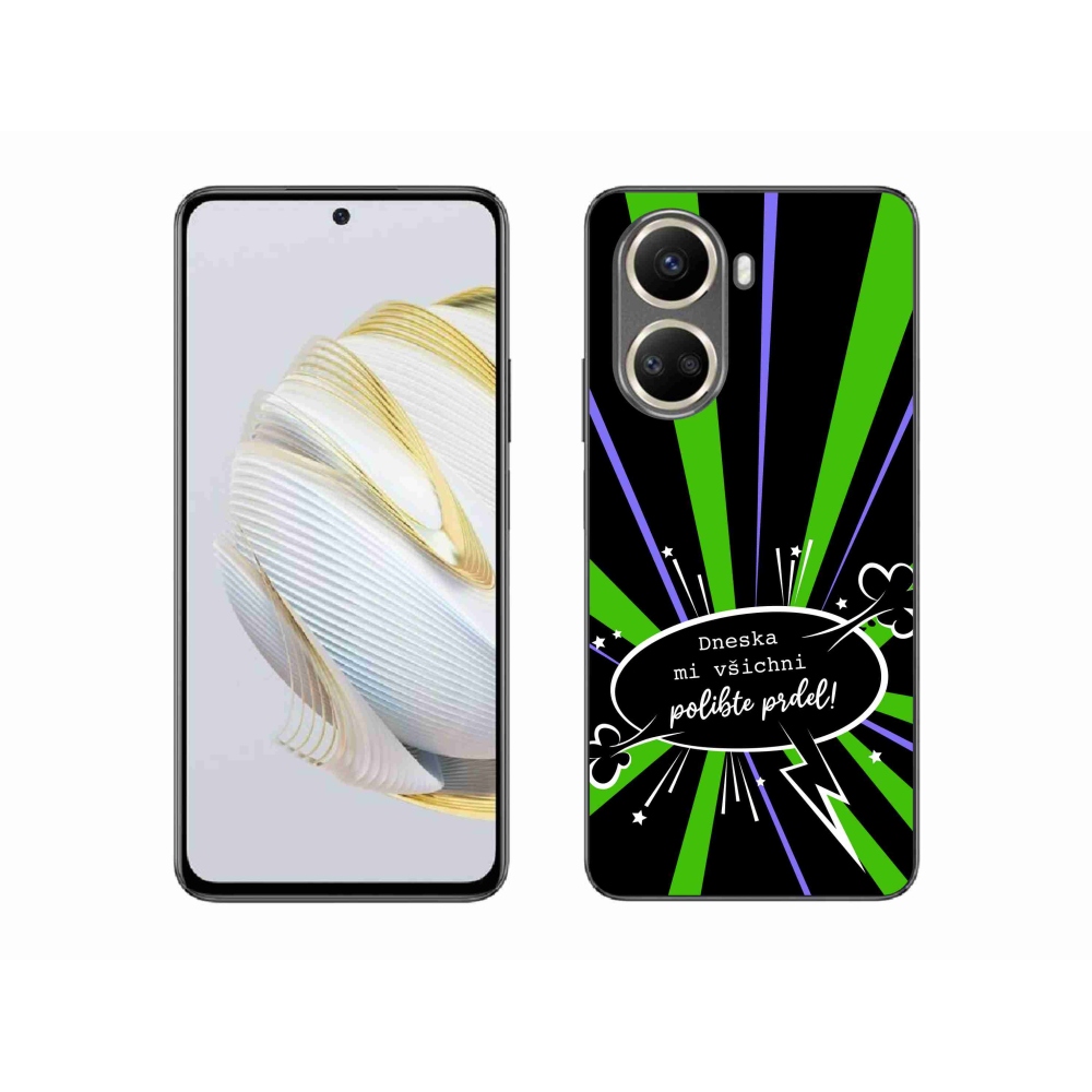 Gél borító mmCase a Huawei Nova 10 SE-hez - vicces szöveg 15 fekete háttérrel