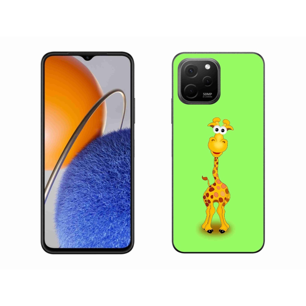Gél borító mmCase a Huawei Nova Y61 készülékhez - rajzfilm zsiráf