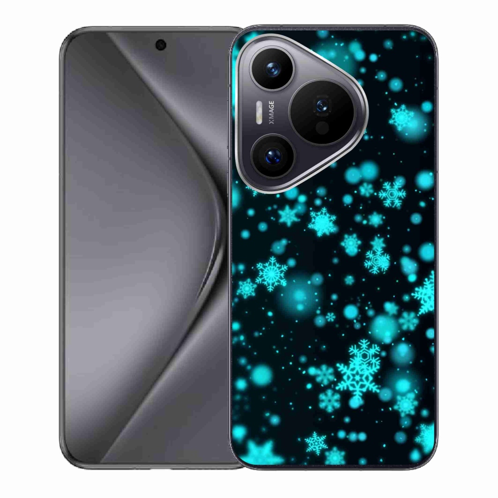 Zselés borító mmCase a Huawei Pura 70 készülékhez - hópelyhek 1