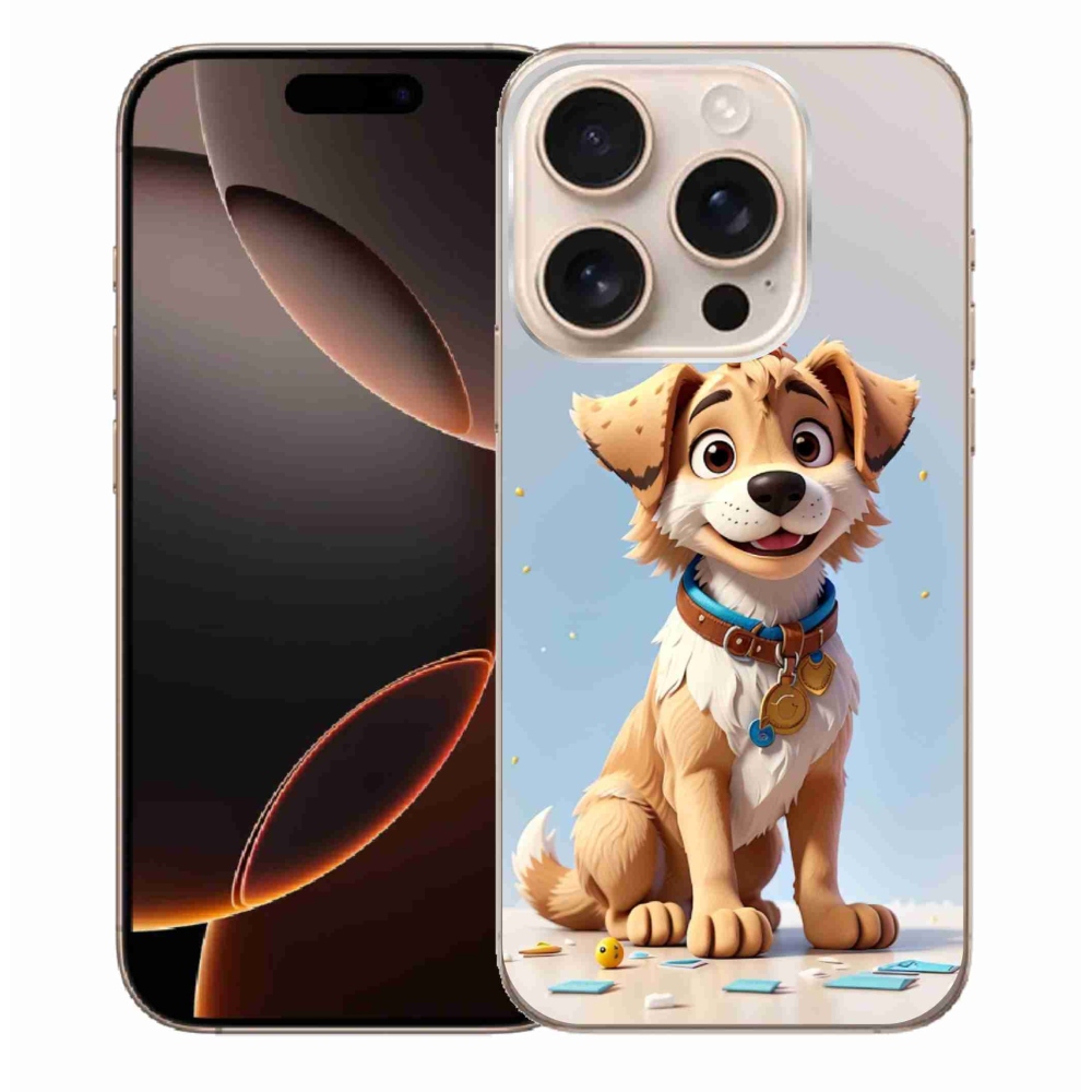 Zselés borítás mmCase iPhone 16 Pro Max készülékhez - rajzfilm kölyökkutyus
