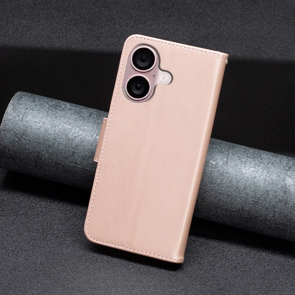 Pillangó könyvtáska iPhone 16-hoz - rózsaarany