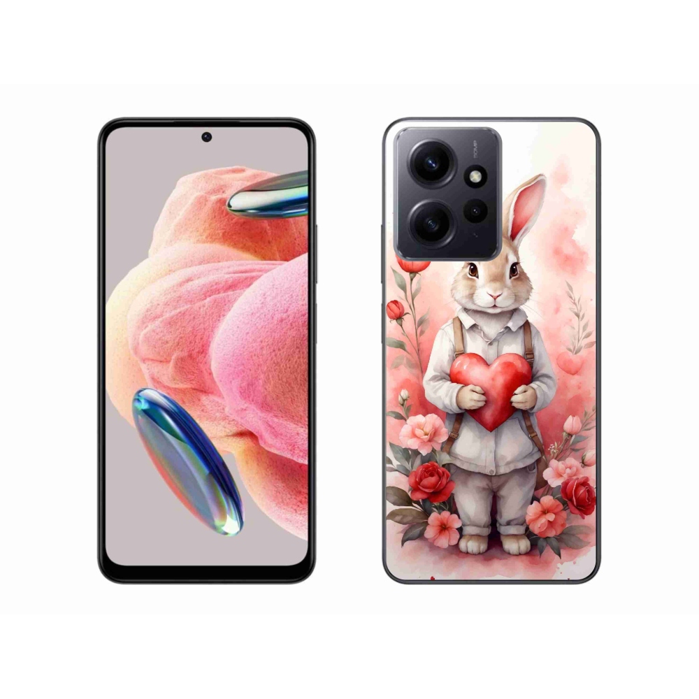 Gél borítás mmCase a Xiaomi Redmi Note 12 4G-hez - nyúl szívvel