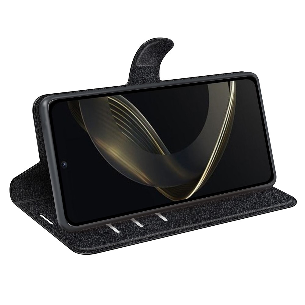 Litchi könyv tok Huawei Nova 11-hez - fekete